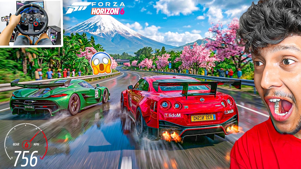 THIS NISSAN-GTR is MORE FASTEST Than Jesko&hellip;! 😱786+ KMPH | Forza Horizon 6 | Steering Wheel