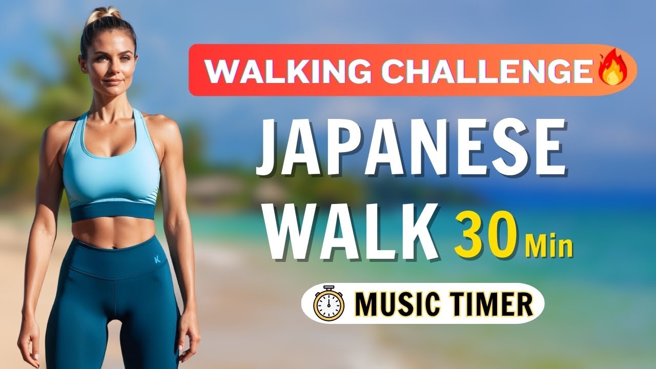 30 Min Japanese Walking Workout 🔥 Sweat Fast, Burn Belly Fat, No Jumping