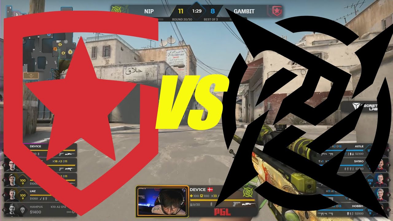 GAMBIT VS NIP (CS:GO) MAJOR-ЛЕГЕНДАРНЫЙ КОМБЕК!!!