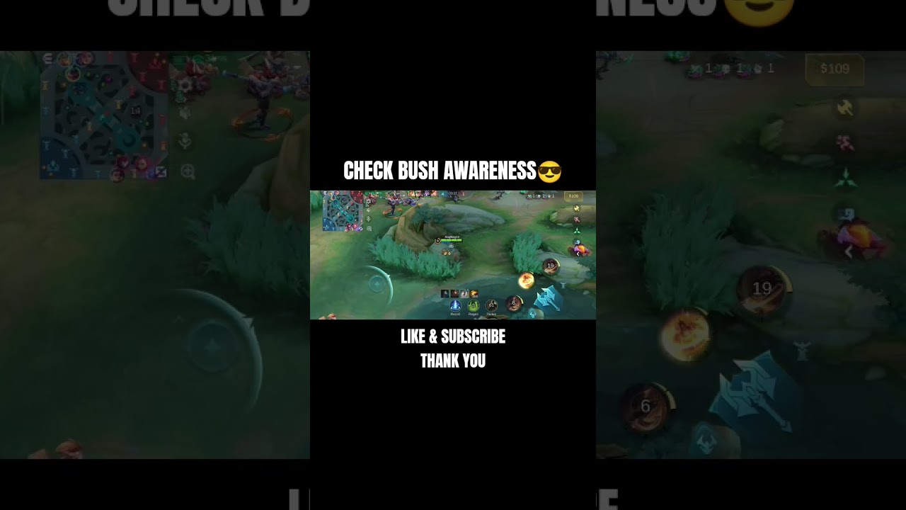 CHECK BUSH AWARENESS 😎 #mobilelegendsbangbang #mlbbshorts #mlbbmemes