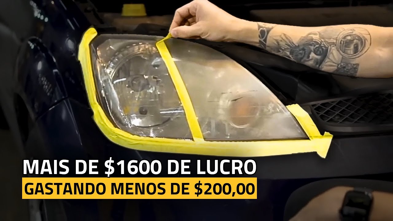 APRENDA COMO RESTAURAR FAROL AMARELADO | Sem usar máquina e sem polimento