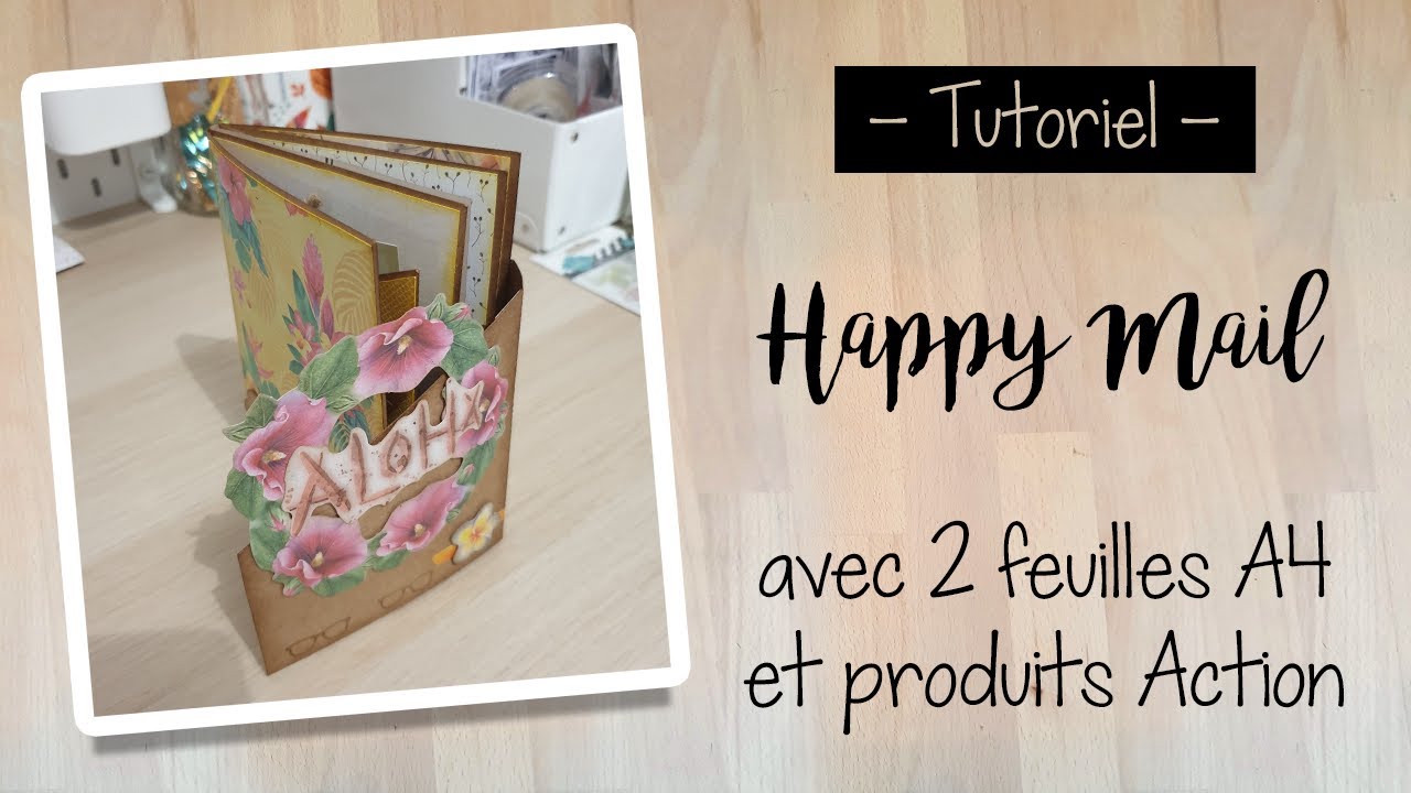 Tutoriel folio/mini-album/happy mail/loaded enveloppe kraft #actionfrance #scrapbooking #tutoscrap