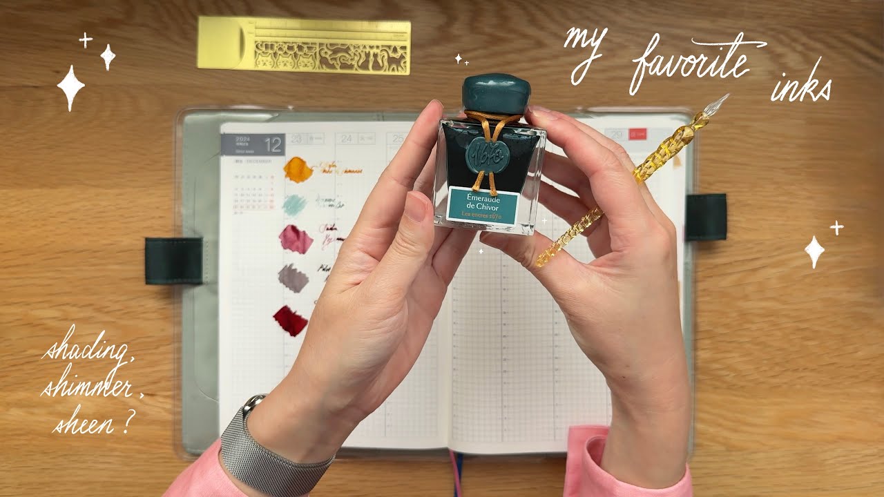 favorite fountain pen inks ✿ jacques herbin, diamine, pilot iroshizuku, sailor shikiori