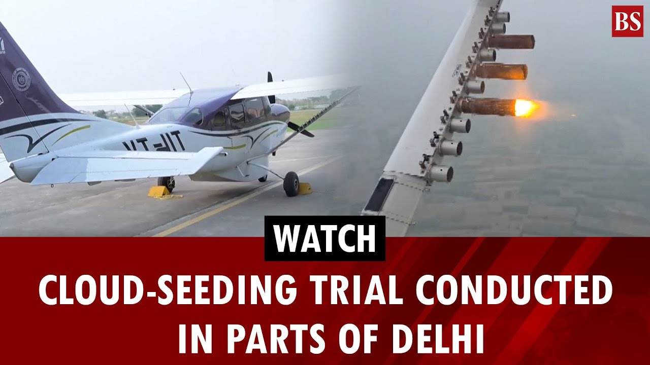 Watch: Cloud-seeding trial conducted in parts of Delhi | Artificial rain | Delhi air pollution | AQI