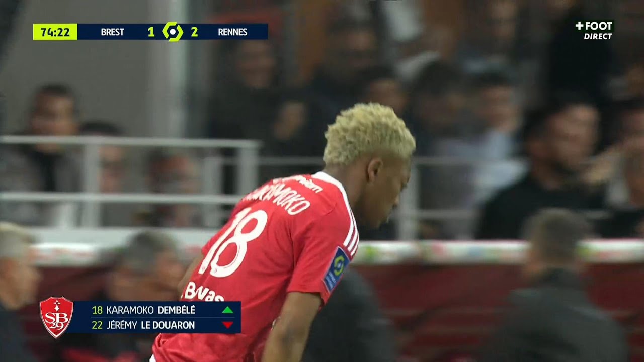 Karamoko Demb&eacute;l&eacute; vs Rennes Ligue 1 (03/06/2023)