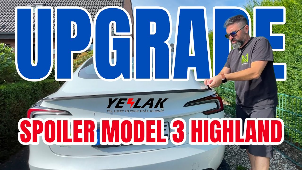 Upgrade Tesla Model 3 Highland - Performance Spoiler Yeslak