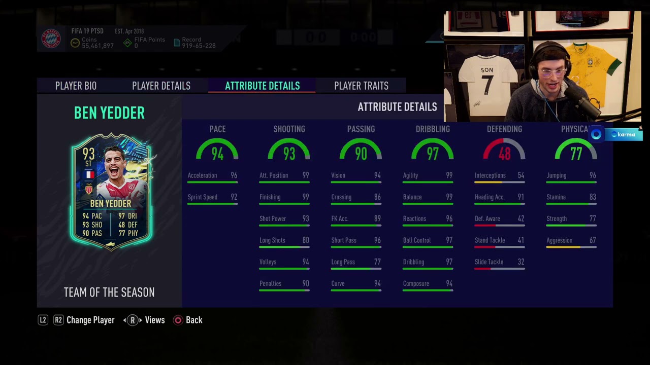 nick sees ben yedder tots for the first time