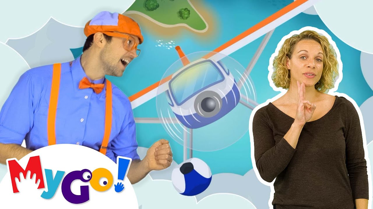 Seaplane Song | MyGo! Sign Language For Kids | Blippi - Songs | ASL