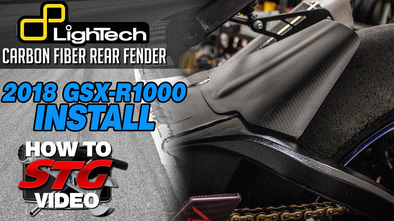 Lightech 2018 Suzuki GSX-R1000 Carbon Fiber Rear Fender Install | Sportbike Track Gear