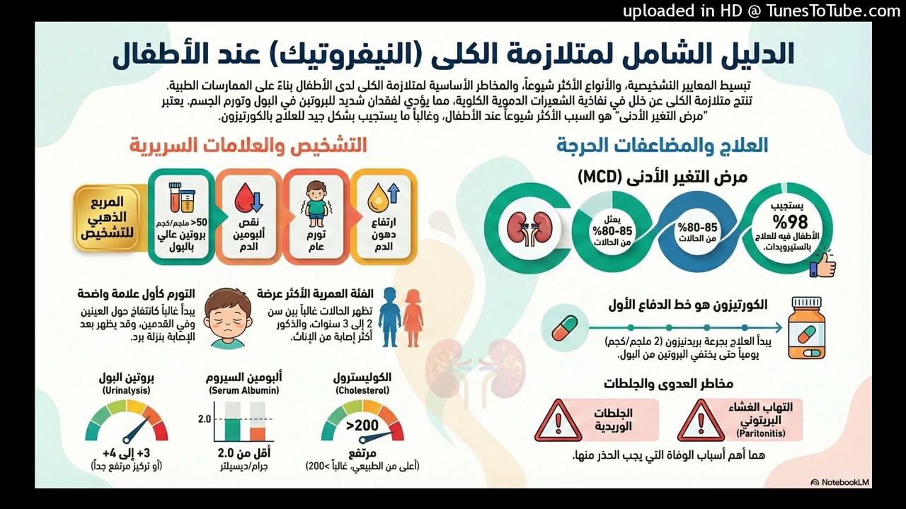 متلازمة كلوية عند الأطفال التشخيص والعلاج والنتائج المتوقعة