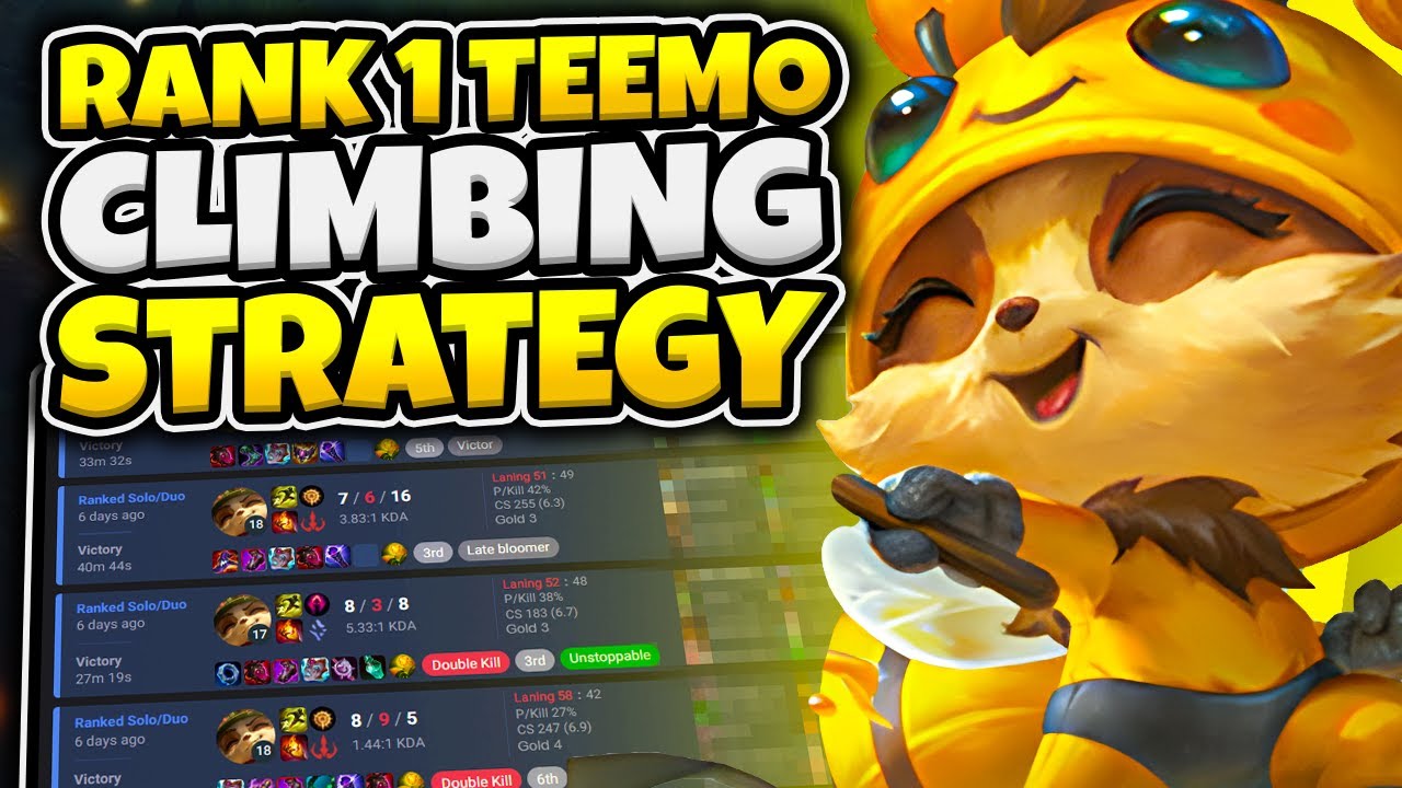 #1 TEEMO SHOWS HOW TO CLIMB OUT OF ELO HELL