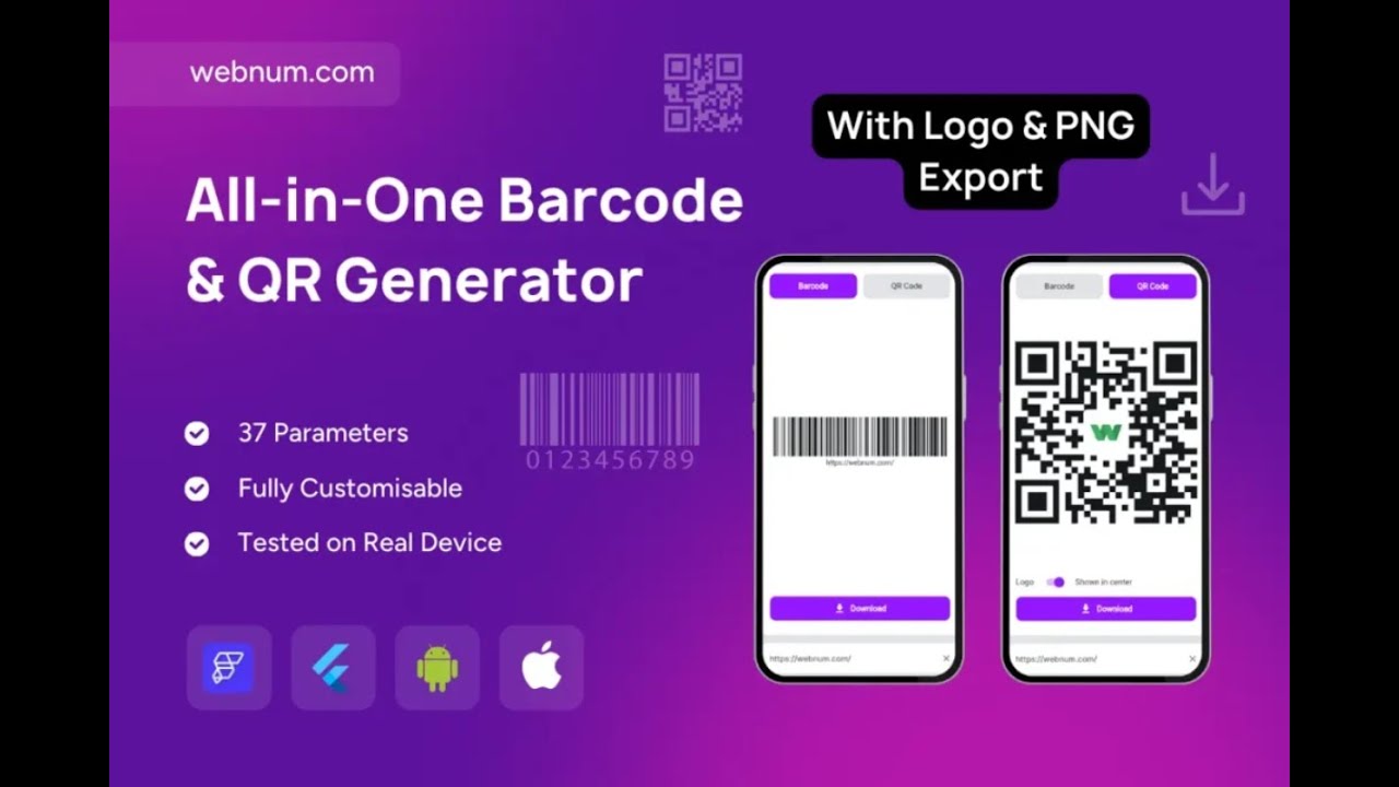 FlutterFlow QR Code 🌟 Barcode Generator Widget ✨ #flutterflow #qrcode #barcode