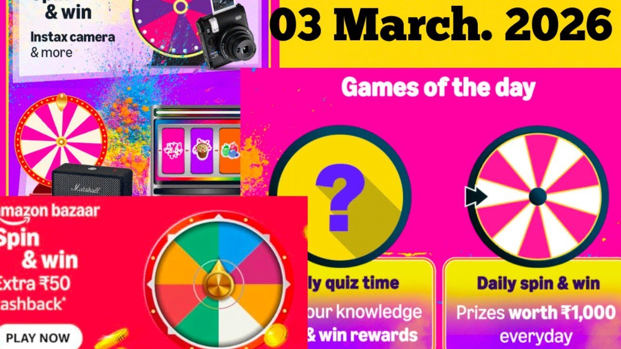 Amazon Daily Quiz Answers Today Amazon Holi bumper rewards Quiz Answer Today Amazon iQOO Quiz Answer