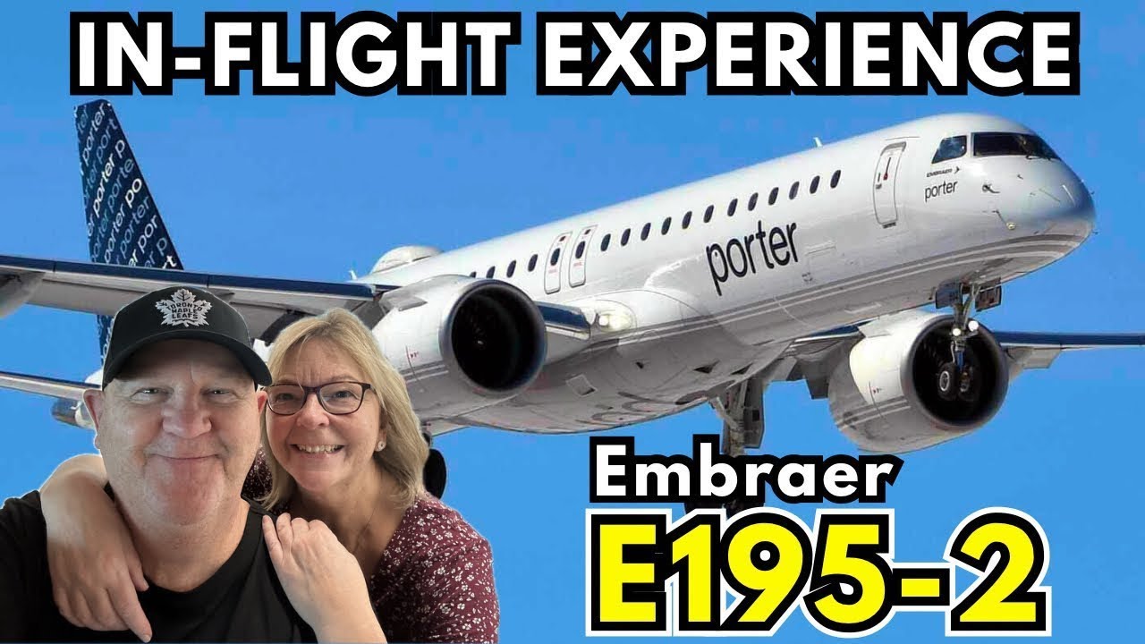 NO MIDDLE SEAT!  It’s a NEW WAY TO FLY.  Porter Airlines - Embraer E195-2