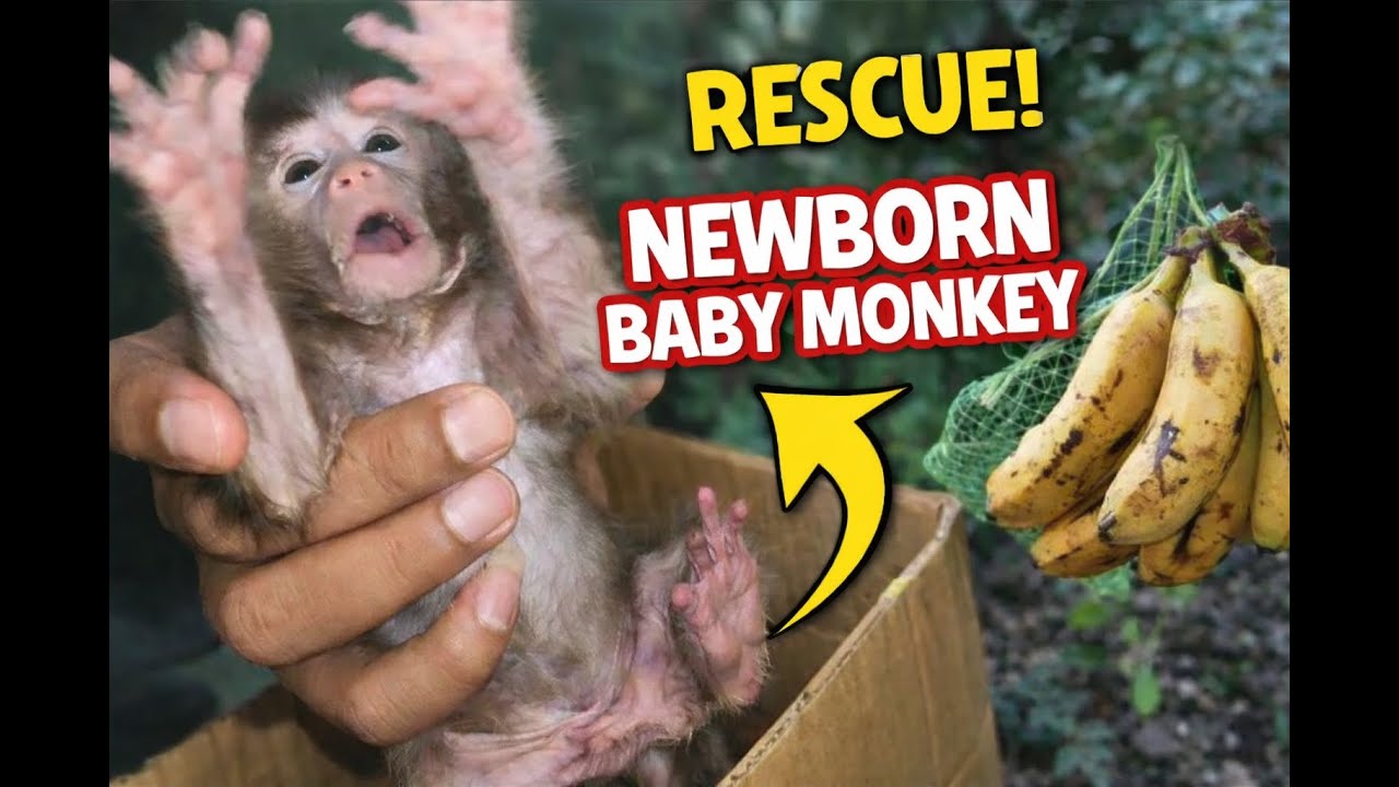 RESCUE NEWBORN BABY MONKEYS OBTAINED FROM LOCAL FARMERS