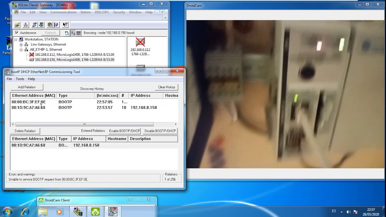 asignar ip desde bootp tool