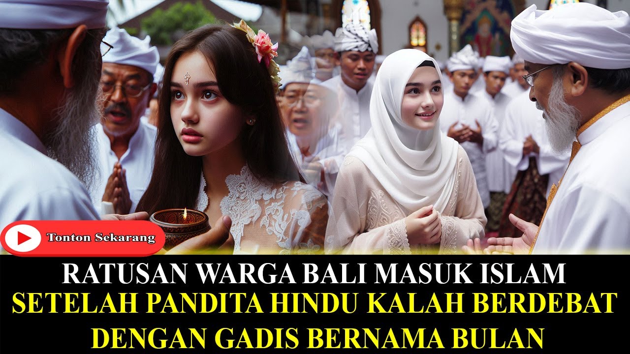 Ratusan Warga Bali Masuk Islam Setelah Pandita Hindu Kalah Debat Dengan Gadis Bernama Bulan