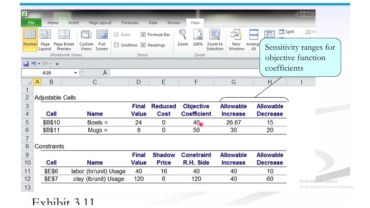 Sensitivity Analysis