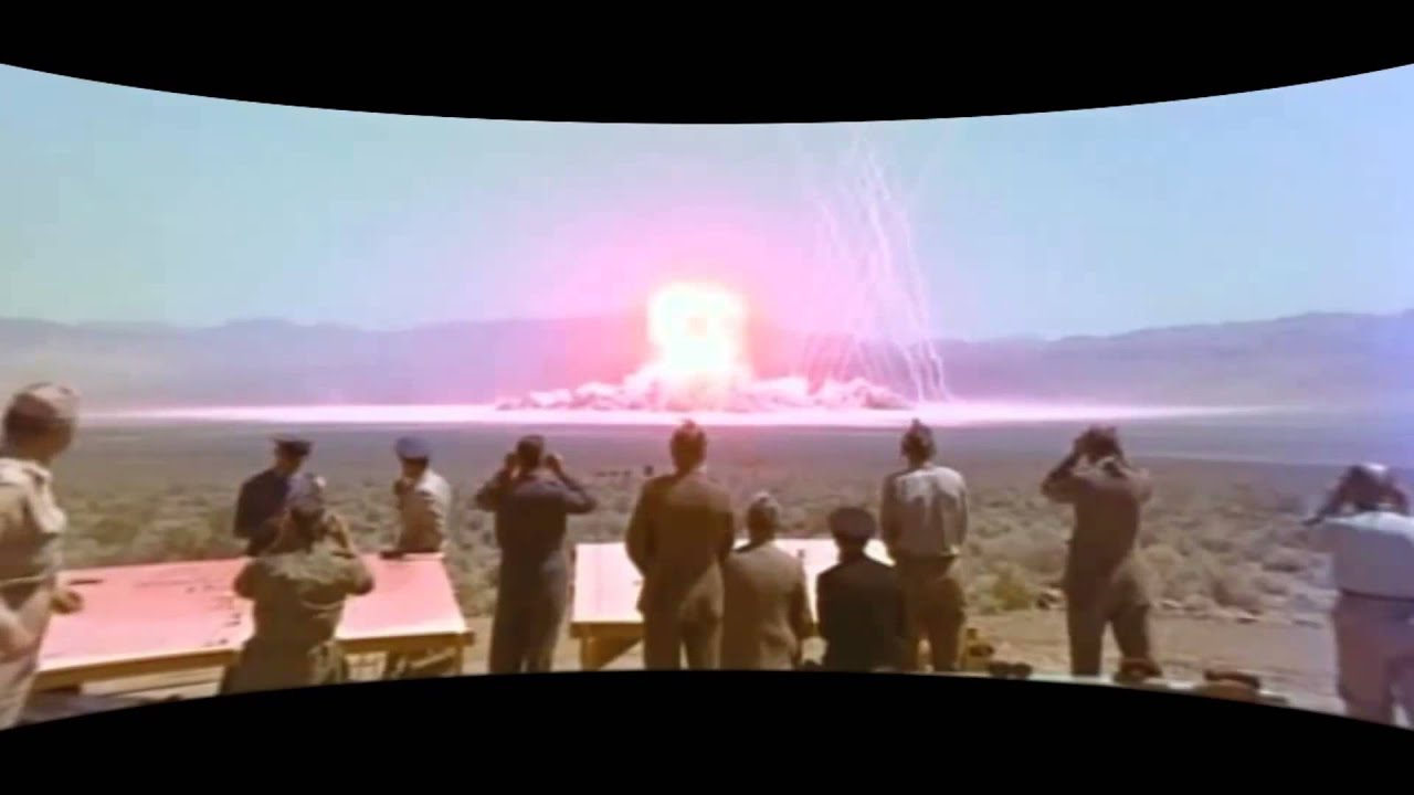 Atomic Bomb Test Shot MET in  curved screen CINEMASCOPE - 1955