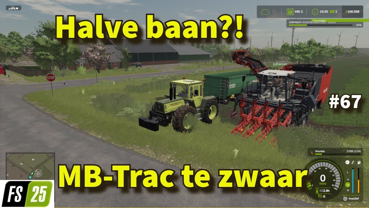 🚜 MB‑Trac zwaar beladen  #68  | Als hij gaat, gaat hij als een trein 😅  #fs25 #farming