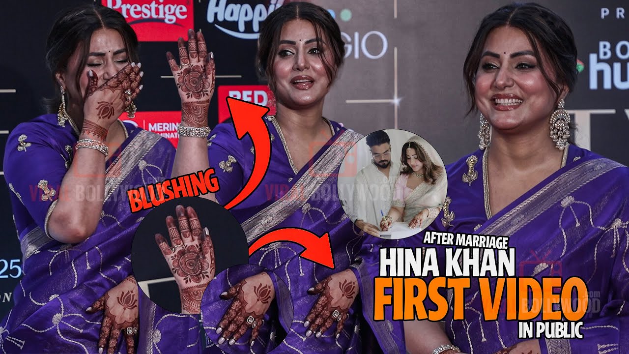 Hina Khan Blushing and Glow on her Face after Marriage with Rocky Jaiswal | FIRST VIDEO in Public