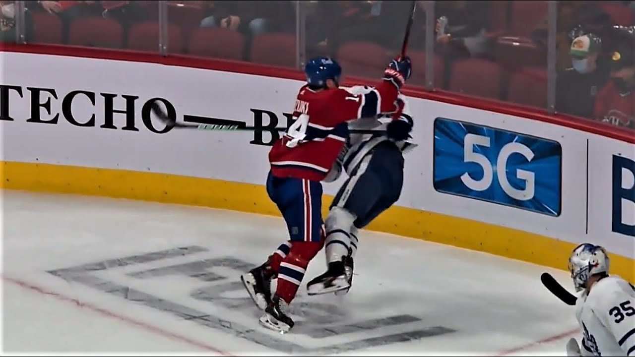 Nick Suzuki BODIES Justin Holl | Spezza Immediately Retaliates