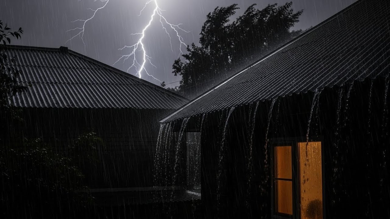 Rainstorm on Tin Roof 🌧️ Sleep, Relax & Calm Your Mind with Natural Rain #59