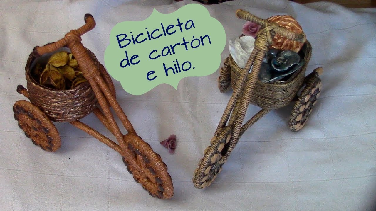 BICICLETA DE CARTON E HILO - BICIYCLE MADE WITH CARDBOARD AND THREAD