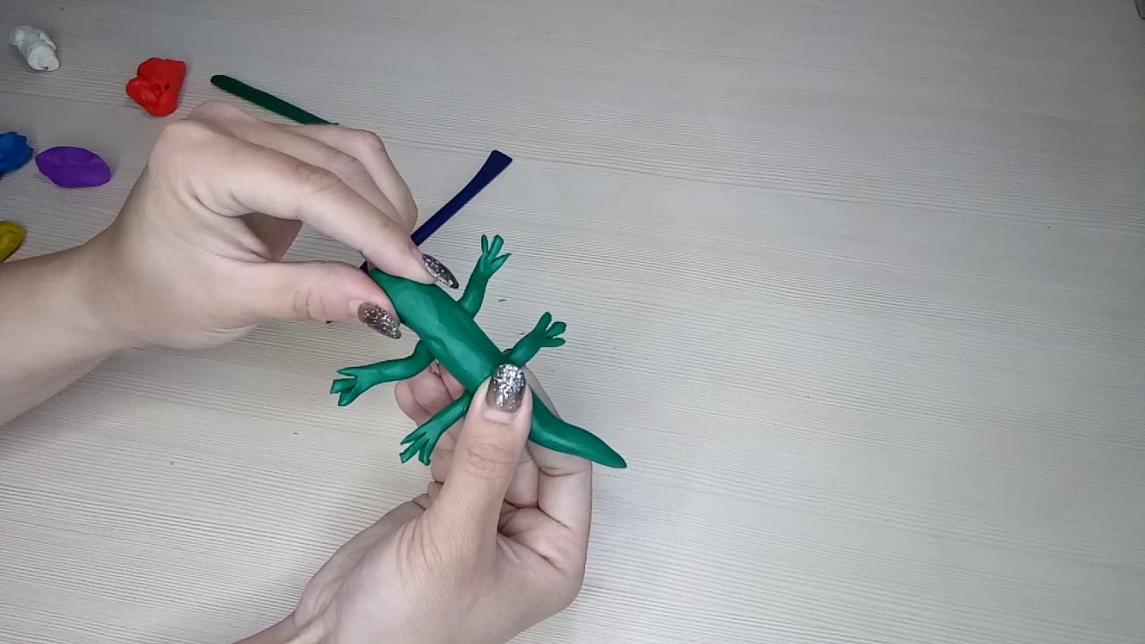 Лепим ящерицу