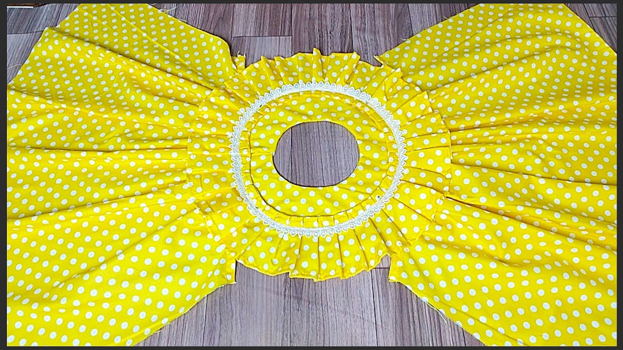 Round Yoke Baby Frock Cutting and Stitching / 2 -3 Year Baby Girl Frock Tutorial For Beginners 