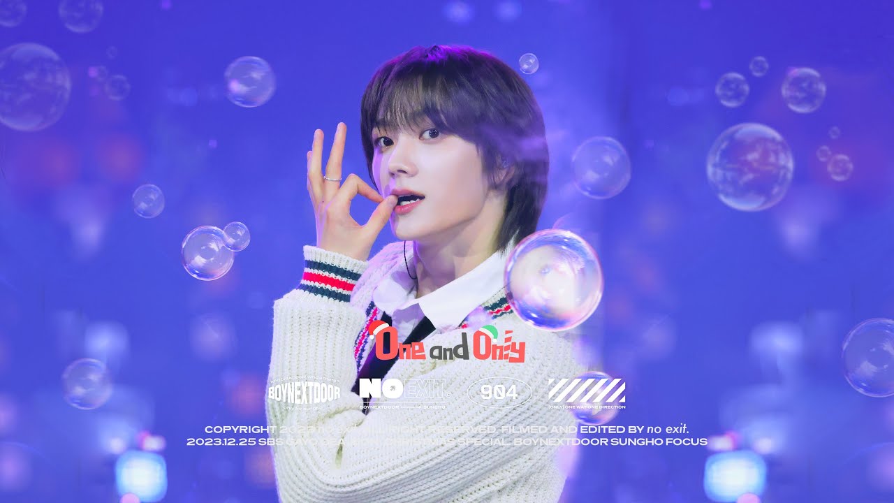 [4K] 231225 SBS 가요대전 'Intro +One and Only'  - BOYNEXTDOOR 성호 직캠 (SUNGHO) focus