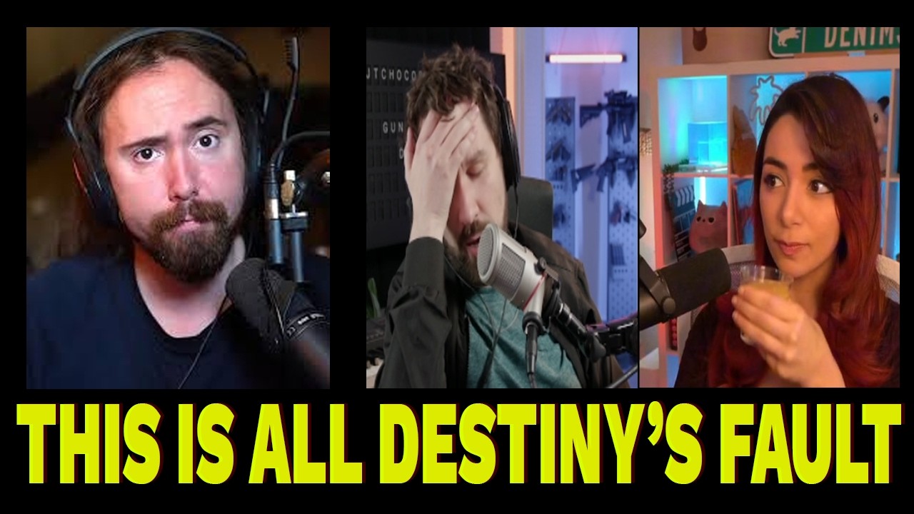 Реакция Destiny на то, что Asmongold узнал о лоре DGG, связанном с джинсами.