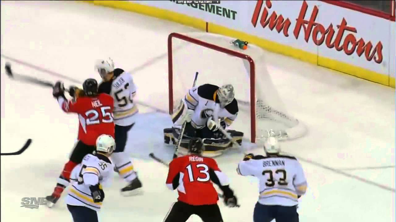 Chris Philips Goal (Buffalo Sabres vs Ottawa Senators Feb 5, 2013) NHL HD