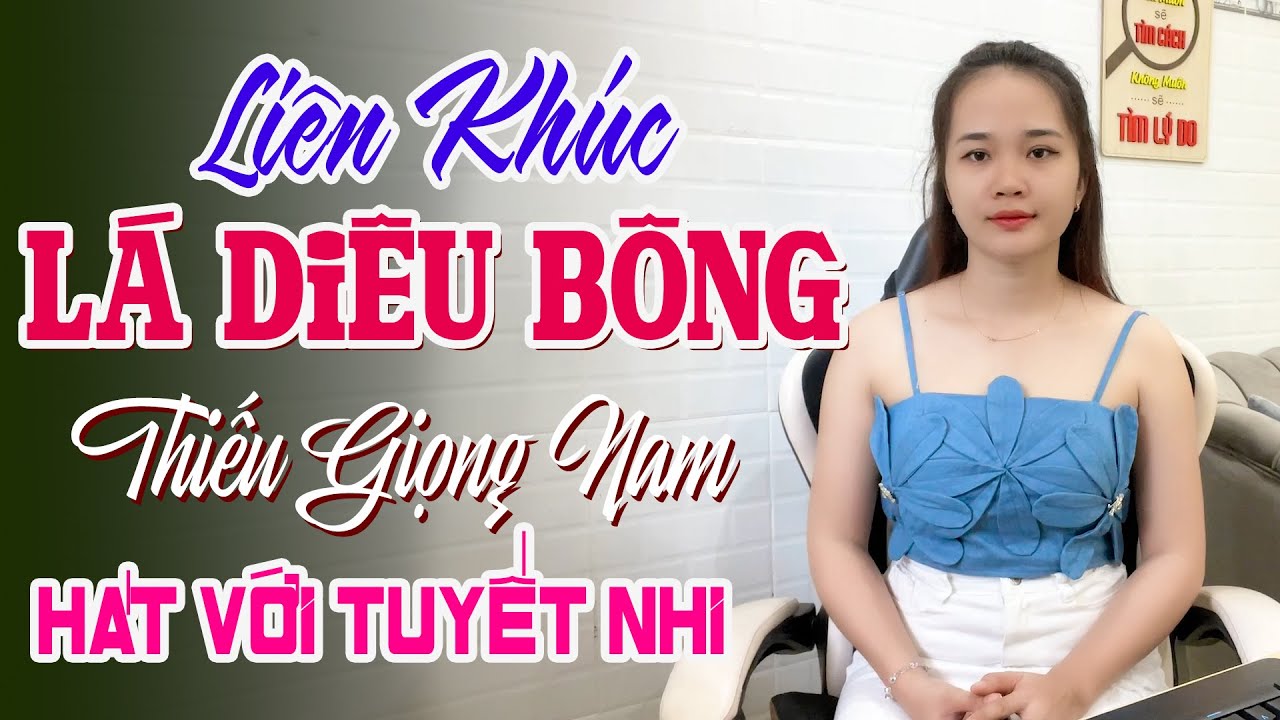 Karaoke Liên Khúc Lá Diêu Bông Thiếu Giọng Nam | Song Ca Với Tuyết Nhi