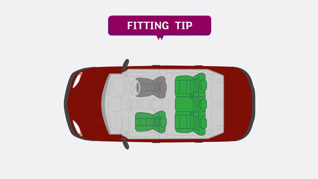 How do I fit rear facing child car seats with a seat belt?