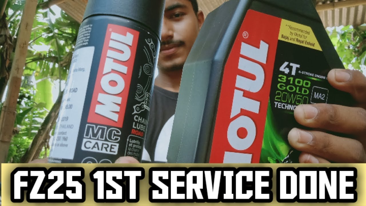 Yamaha Fz25 servicing | fz25 chain lube, engine oil change, oil filter change
