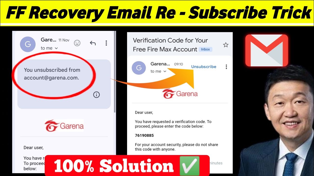 Garena Unsubscribe mail ko Subscribe Kaise Kare | Free Kaise Recovery Email Otp problem solve 2026