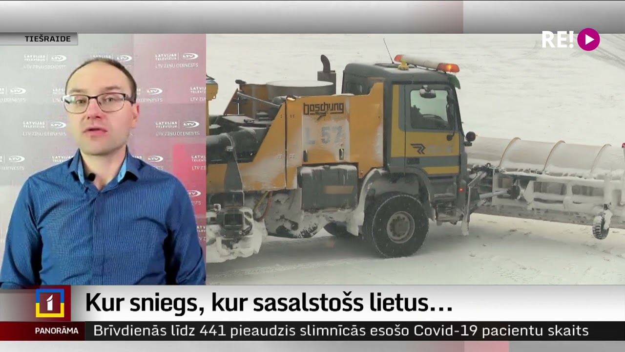 Kur sniegs, kur sasalstošs lietus...