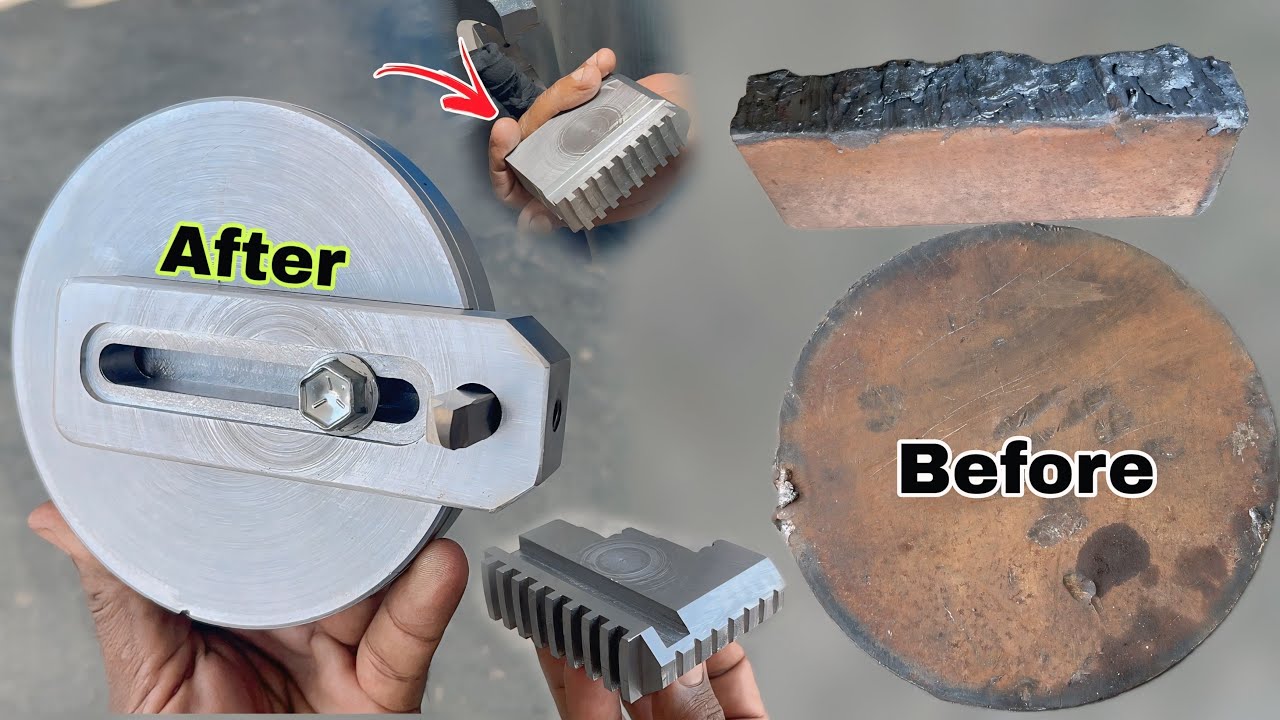 Making a New adjustable Fly cutter Tool from ship plate on mini lathe machine | New lathe ideas