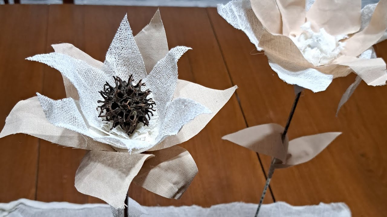 Como hacer  flores rústicas  en 5 minutos.