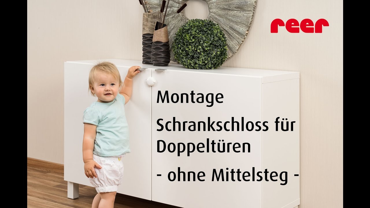 reer Schrankschloss für Doppeltüren (Art. Nr.: 71020) - ohne Steg -