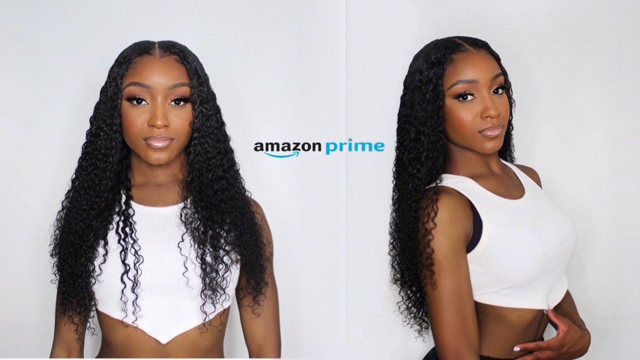 The best curly v-part wig Install *NO GLUE, NO LACE*Amazon Prime ft. Domiso hair