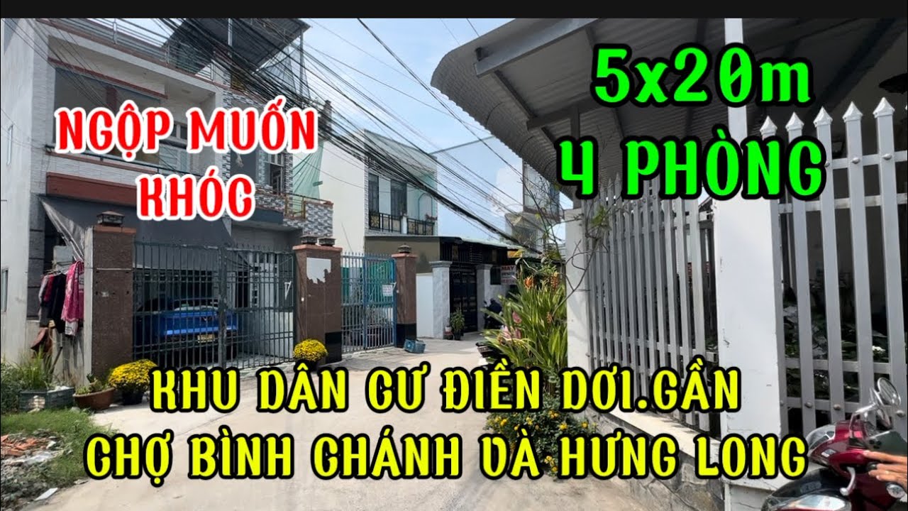 Ngộp muốn khóc là thật 5x20m .1 tỷ hơn .1 trệt 1 lầu gần chợ long thượng,giáp bình Chánh tphcm