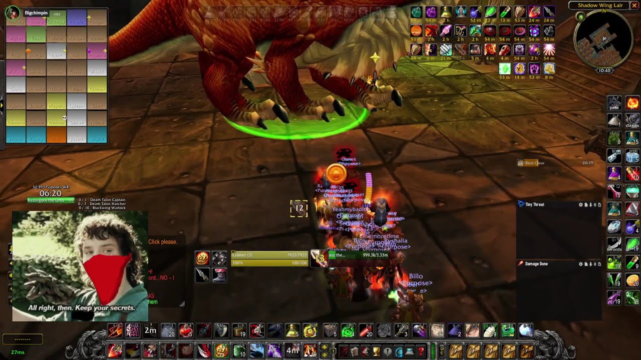 💀26:34 Hardcore BWL SPEEDRUN💀 | Purpose Rogue PoV | Alliance Doomhowl