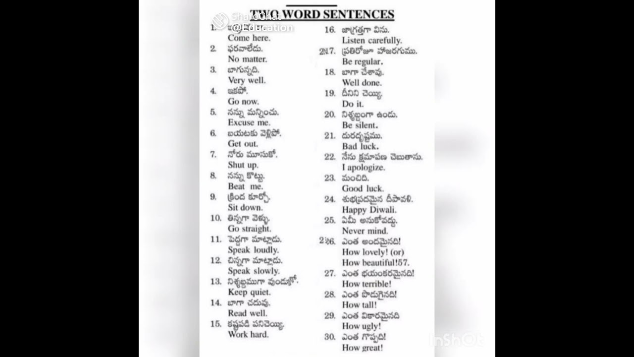 two words sentence in english #shorts #army #ssc #english