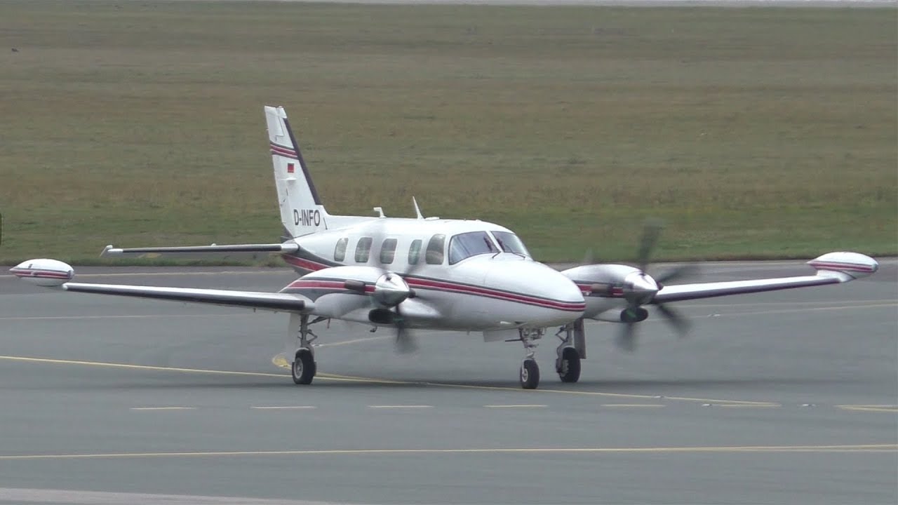 Piper PA-31T2 Cheyenne IIXL takeoff at Graz Airport | D-INFO