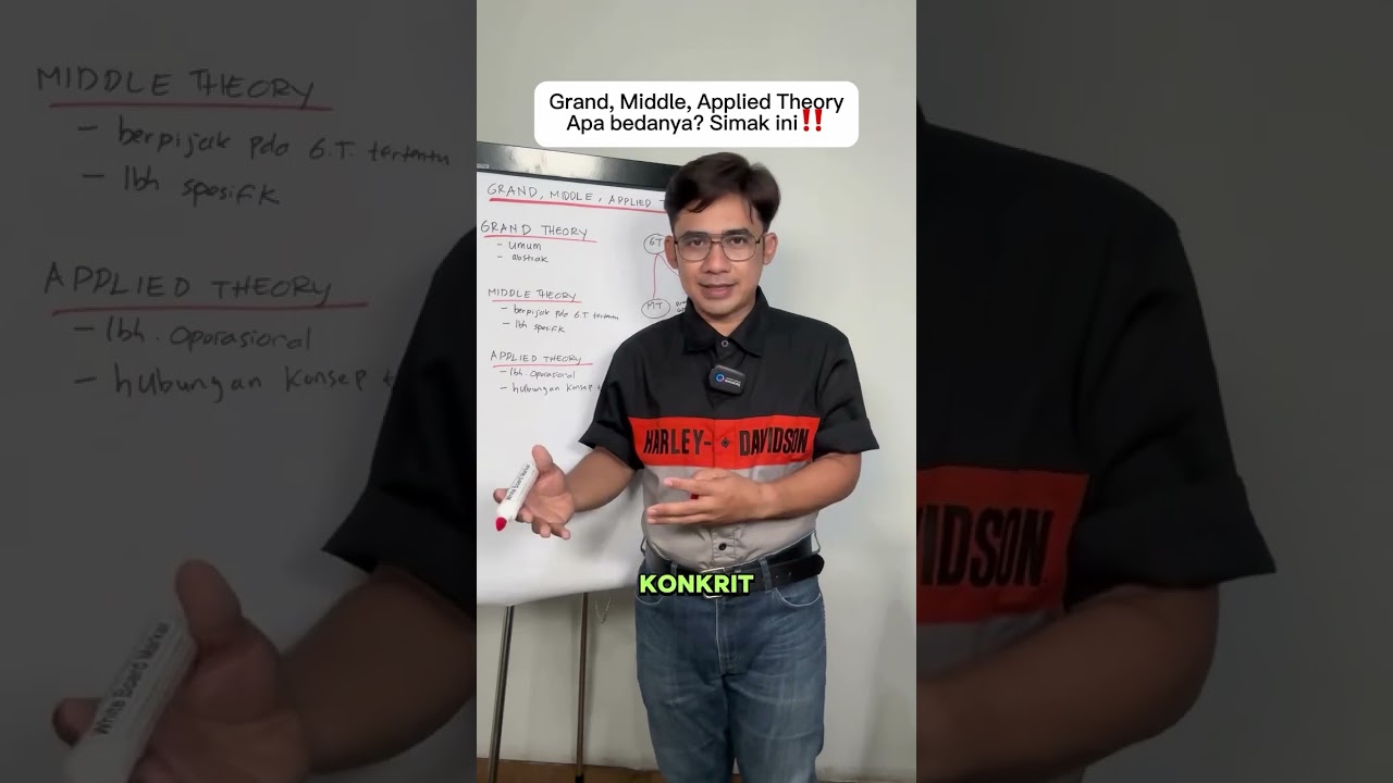 Grand, middle dan applied theory bedanya apa? - Skripsi, Tesis, Disertasi