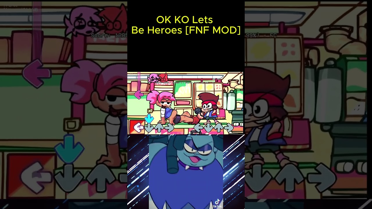 OK KO Lets Be Heroes [FNF MOD] #fnf #fnfmod #fridaynightfunkin #shorts #xzyto #sus