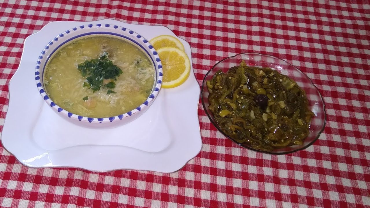 شوربة بيضاء بالروز بطريقة تاع زمان مع فلفل مشرمل بنين بزاف