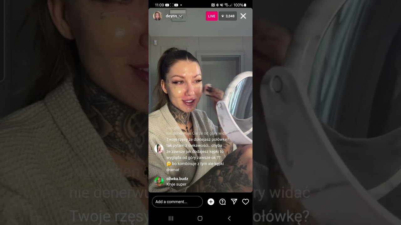 Deynn live instagram make up luty 2024